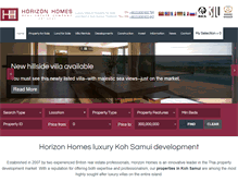 Tablet Screenshot of horizonhomes-samui.com